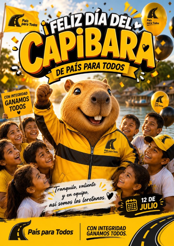 Flyer Día del Capibara de País Para Todos